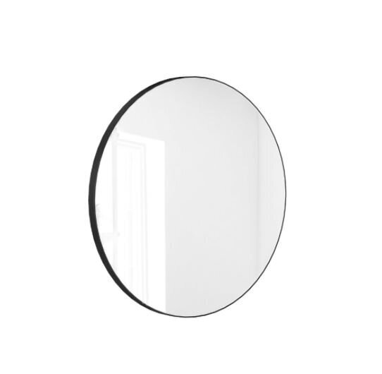Ümmargune peegel Valo must 60 cm hind ja info | Peeglid | kaup24.ee