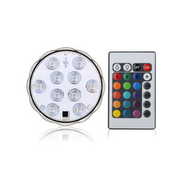 IP68 RGB-светильник для бассейна с батареями и пультом дистанционного управления цена и информация | Уличное освещение | kaup24.ee