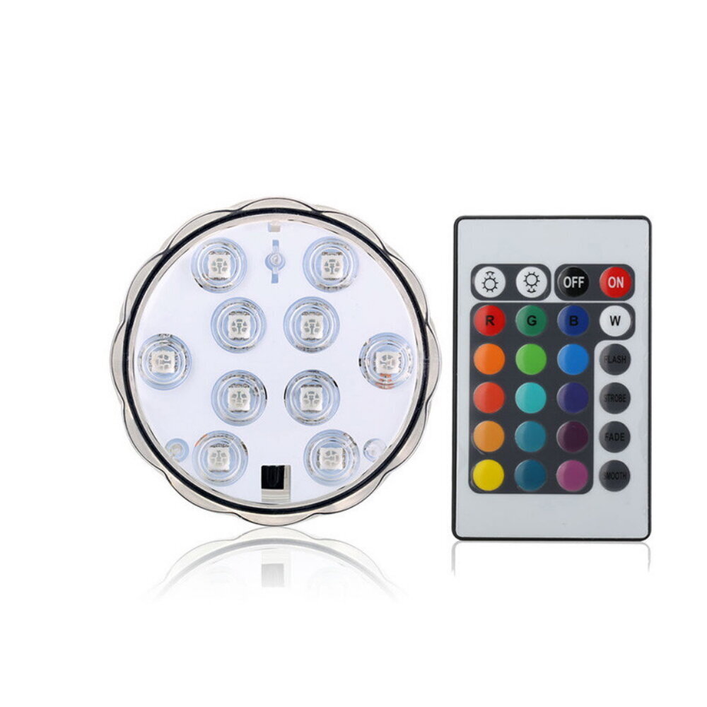 RGB basseinivalgusti patareide ja kaugjuhtimispuldiga IP68 hind ja info | Aia- ja õuevalgustid | kaup24.ee