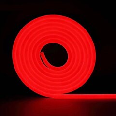 Неоновая светодиодная лента красная 12В 5м 8Вт/м комплект с блоком питания цена и информация | Светодиодные ленты | kaup24.ee