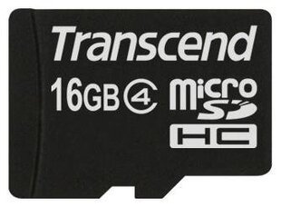 Mälukaart Transcend Micro SDHC 16GB Card Class 4 - TS16GUSDC4 цена и информация | Карты памяти | kaup24.ee