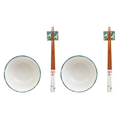 Sushi Komplekt DKD Home Decor Puit Portselan (25 x 25 x 6,5 cm) hind ja info | Lauanõud ja kööginõud | kaup24.ee