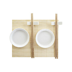 Sushi Komplekt DKD Home Decor Bambus Keraamika (7 pcs) (28,8 x 19,8 x 3 cm) hind ja info | Lauanõud ja kööginõud | kaup24.ee