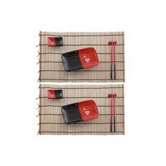 Sushi Komplekt DKD Home Decor Keraamiline Bambus (12 pcs) (31 x 27 x 2,5 cm) hind ja info | Lauanõud ja kööginõud | kaup24.ee