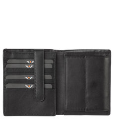 Мужской кожаный кошелек VOI leather design, чёрный цена и информация | Мужские кошельки | kaup24.ee