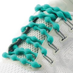 Круглые эластичные шнурки Caterpy Run, цвет морской волны, 50 см цена и информация | Уход за одеждой и обувью | kaup24.ee