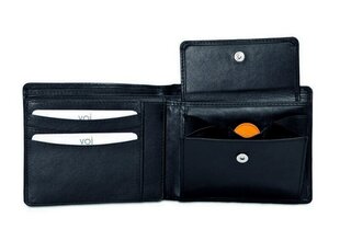 Мужской кожаный кошелек VOI leather design, чёрный цена и информация | Мужские кошельки | kaup24.ee