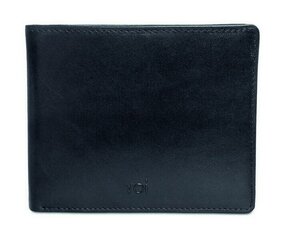 Nahast meeste rahakott VOI leather design, Must hind ja info | Meeste rahakotid | kaup24.ee