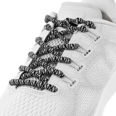 Caterpy Air ümarad kummist kingapaelad, must/hall, 55 cm hind ja info | Rõivaste ja jalatsite hooldus | kaup24.ee