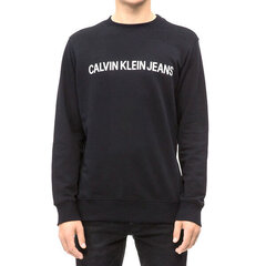 Мужская толстовка без капюшона Calvin Klein Core Logo INTITUTIONAL J30J30775, чёрная цена и информация | Спортивная одежда для женщин | kaup24.ee