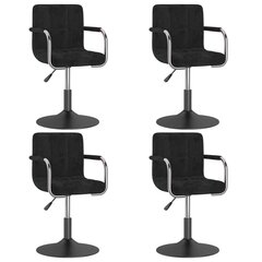 Обеденные стулья, 4 шт., черные цена и информация | Стулья для кухни и столовой | kaup24.ee