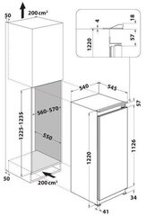 Sisseehitatud külmik Whirlpool ARG 7341 цена и информация | Холодильники | kaup24.ee