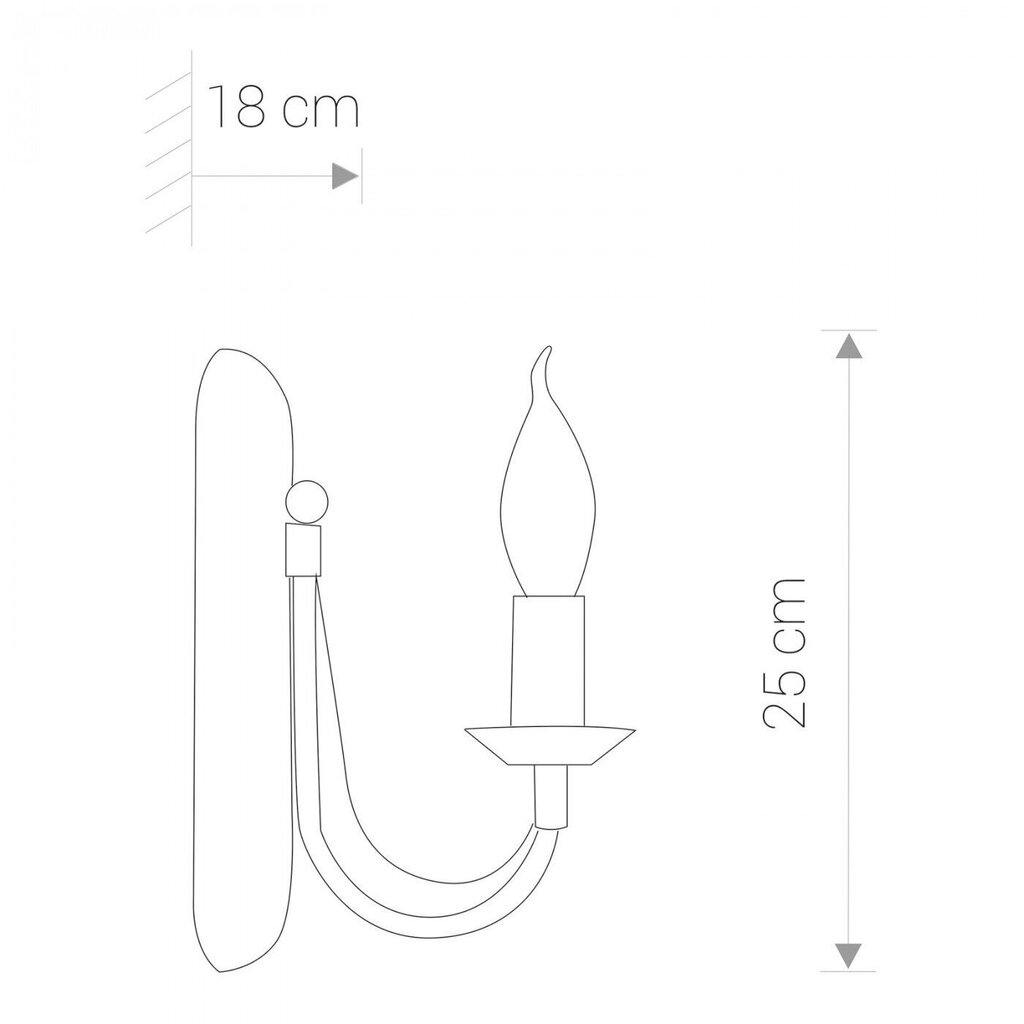 Nowodvorski Lighting seinavalgusti Ares 202 цена и информация | Seinavalgustid | kaup24.ee