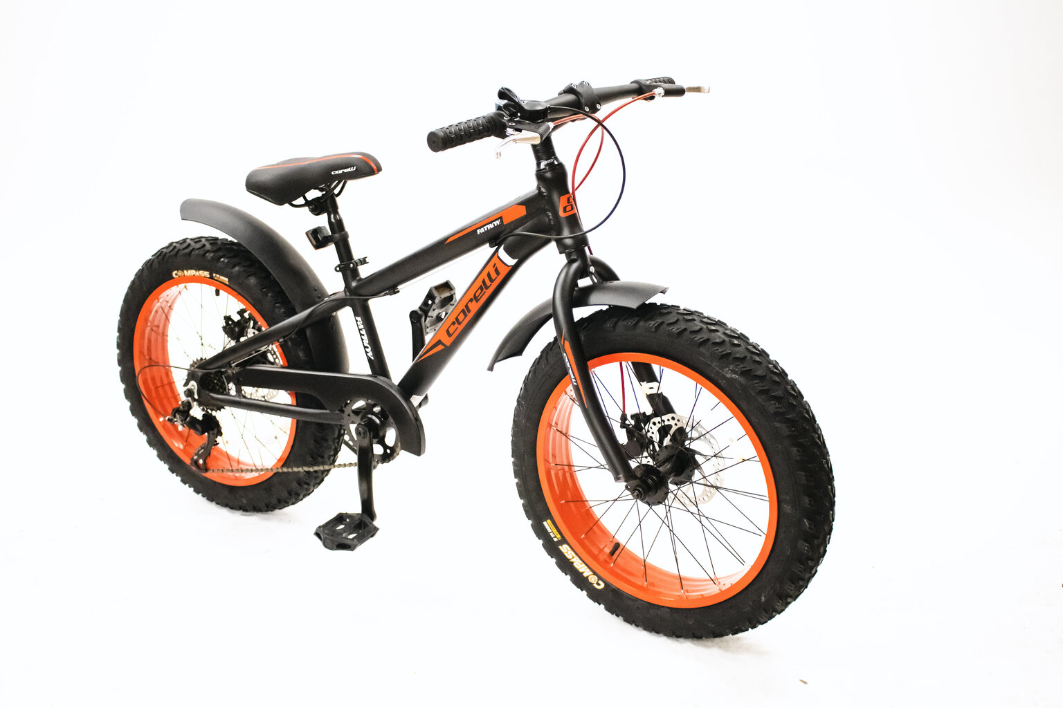 Laste jalgratas Corelli Fatboy 20", must/punane hind ja info | Jalgrattad | kaup24.ee