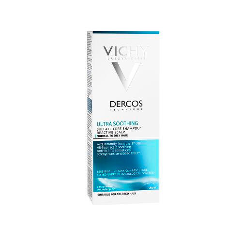 Vichy Dercos Ultra Soothing Normal to Oily šampoon 200 ml цена и информация | Šampoonid | kaup24.ee