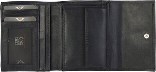 Nahast meeste rahakott VOI leather design, must hind ja info | Meeste rahakotid | kaup24.ee