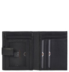Nahast meeste rahakott VOI leather design, must hind ja info | Meeste rahakotid | kaup24.ee