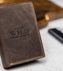 Meeste rahakott naturaalsest nahast Always Wild, pruun hind ja info | Meeste rahakotid | kaup24.ee