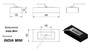 Biokamin India Mini hind ja info | Kaminad | kaup24.ee