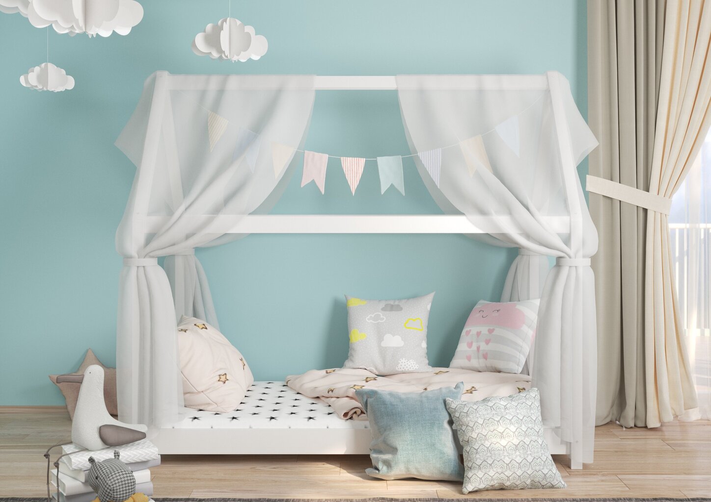 Lastevoodi Cot, 80x160 cm, valge hind ja info | Lastevoodid | kaup24.ee