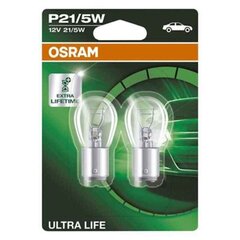 Автомобильная лампа OS7528ULT-02B Osram OS7528ULT-02B P21/5W 21/5W 12В (2 шт) цена и информация | Автомобильные лампочки | kaup24.ee