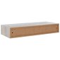 Seinariiul sahtliga, vidaXL, betoonhall, 60x23,5x10cm, MDF hind ja info | Riiulid | kaup24.ee