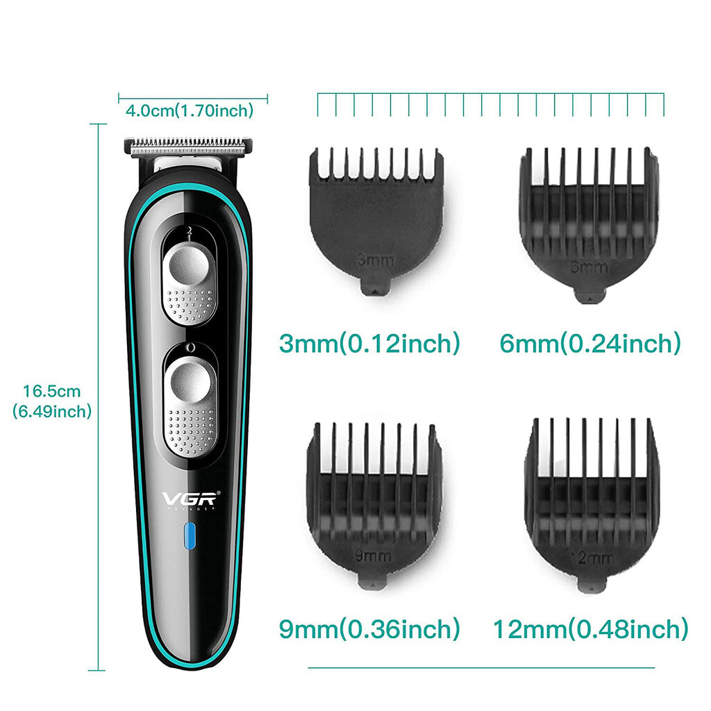 Juhtmeta juukse- ja habemelõikur, trimmer VGR V055 hind ja info | Juukselõikusmasinad, trimmerid | kaup24.ee