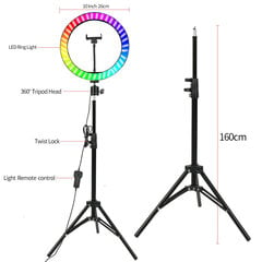 10-tolline statiiviga LED isiklik rõngasvalgusti, Bluetooth telefonirõngas 58-150 cm hind ja info | Fotovalgustuse seadmed | kaup24.ee