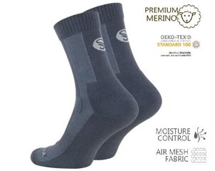 Трекинговые носки из мериносовой шерсти Stark Soul, серые цена и информация | Мужские носки | kaup24.ee