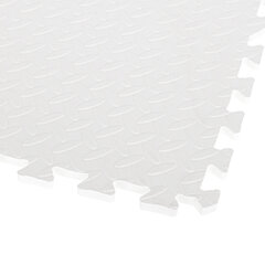 Детский поролоновый коврик из 4 частей, белый (60 х 60 см) цена и информация | Коврики | kaup24.ee