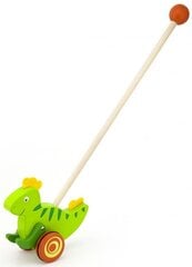 Puidust lükatav mänguasi VIGA Dinosaurus hind ja info | Imikute mänguasjad | kaup24.ee
