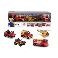 Metallist Tuletõrjeautode komplekt 5 tk. hind ja info | Poiste mänguasjad | kaup24.ee