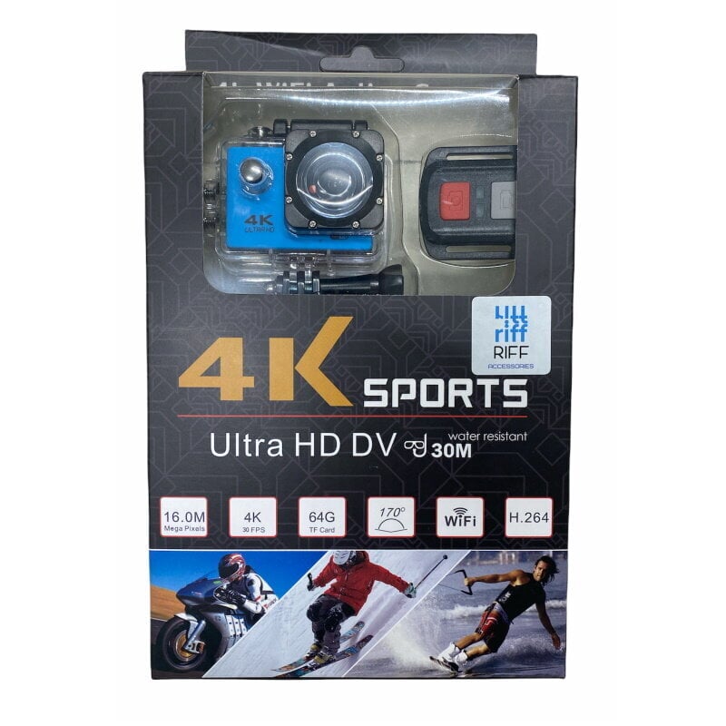 Riff SPK-1 Ultra HD 4K 16Mpix, sinine hind ja info | Seikluskaamerad | kaup24.ee