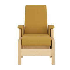 Кресло-качалка с подножкой Balance 1, желтое/коричневое цена и информация | Кресла в гостиную | kaup24.ee