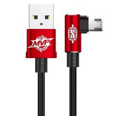 Двухсторонний кабель Baseus MVP с угловым разъемом micro USB 1.5A 2м, красный (CAMMVP-B09) цена и информация | Кабели для телефонов | kaup24.ee