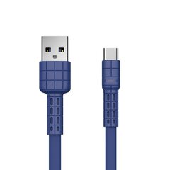 Кабель Remax Armor Series плоский USB/USB Type C 5V 2.4A, синий (RC-116a) цена и информация | Кабели для телефонов | kaup24.ee