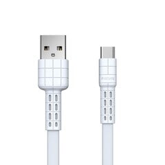 Кабель Remax Armor Series плоский USB/USB Type C 5V 2.4A, белый (RC-116a) цена и информация | Кабели для телефонов | kaup24.ee