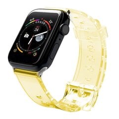 Fusion Light силиконовый ремешок для Apple Watch 38mm / 40mm / 41мм желтый цена и информация | Аксессуары для смарт-часов и браслетов | kaup24.ee