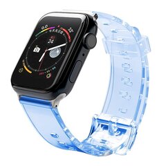 Fusion Light силиконовый ремешок для Apple Watch 42mm / 44mm / 45мм синий цена и информация | Аксессуары для смарт-часов и браслетов | kaup24.ee