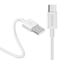 Dudao USB / mikro USB andmelaadimiskaabel 3A 1m valge (L1M valge) hind ja info | Mobiiltelefonide kaablid | kaup24.ee