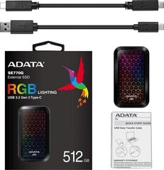 ADATA ASE770G-512GU32G2-CBK hind ja info | Sisemised kõvakettad (HDD, SSD, Hybrid) | kaup24.ee