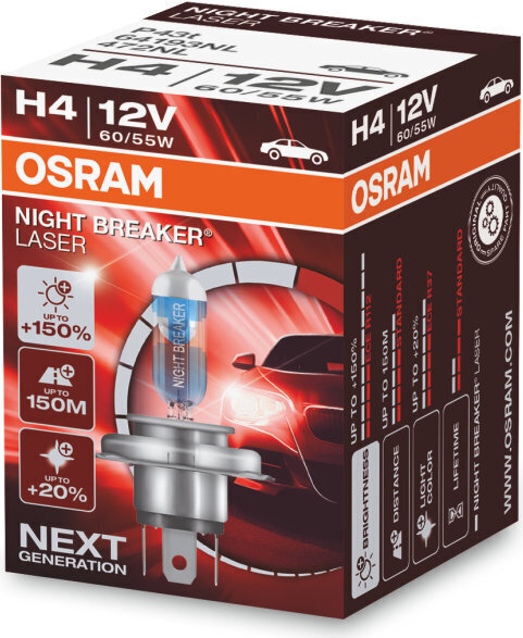 Autopirn Osram 64193NL H4 12V 60/55W 3900K цена и информация | Autopirnid | kaup24.ee