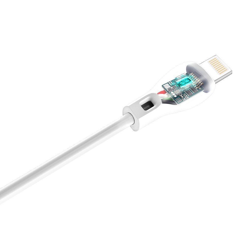 Dudao USB / Lightning andmelaadimiskaabel 2,4A 1m valge (L4L 1m valge) цена и информация | Mobiiltelefonide kaablid | kaup24.ee