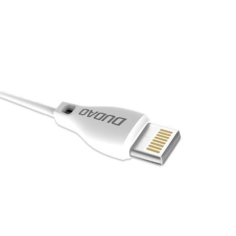 Dudao USB / Lightning andmelaadimiskaabel 2,4A 1m valge (L4L 1m valge) hind ja info | Mobiiltelefonide kaablid | kaup24.ee