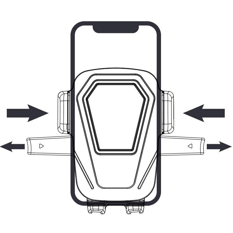 WK Design autokinnitusega telefonihoidja reguleeritava käega must (WP-U83 must) hind ja info | Mobiiltelefonide hoidjad | kaup24.ee