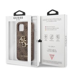 GUHCP13M4GMGBR Guess PU 4G Metal Logo чехол для iPhone 13 Brown цена и информация | Чехлы для телефонов | kaup24.ee