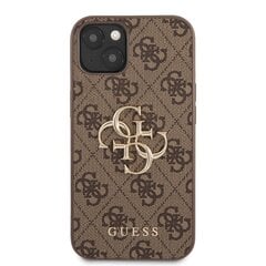 Чехол GUHCP13M4GMRBR Guess PU 4G Ring Case for iPhone 13 Brown цена и информация | Чехлы для телефонов | kaup24.ee