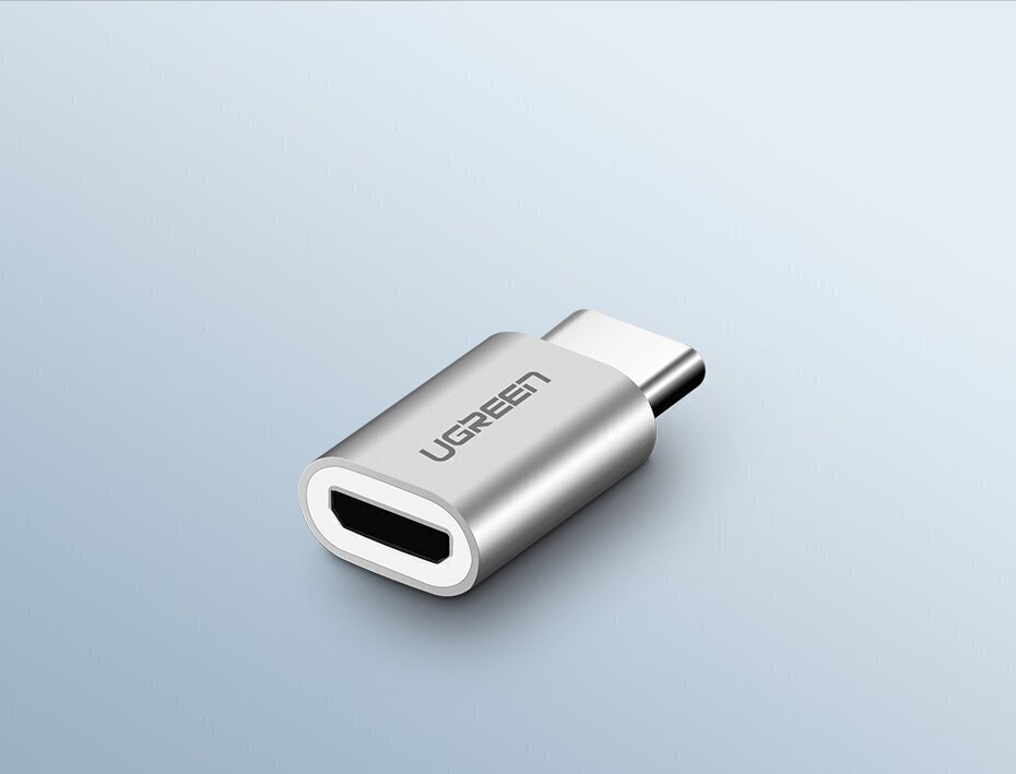 Ugren mikro-USB-C-tüüpi USB-USB-adapter valge (30154) hind ja info | USB jagajad, adapterid | kaup24.ee