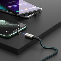 Baseus Zinc magnetiline USB-kaabel – Lightning 2A 1m roheline (CALXC-H06) hind ja info | Mobiiltelefonide kaablid | kaup24.ee