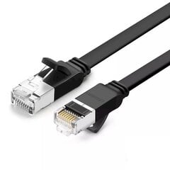 Плоский кабель UGREEN NW101 Cat 6 UTP Ethernet RJ45, чистая медь, 10 м (черный) цена и информация | Кабели и провода | kaup24.ee